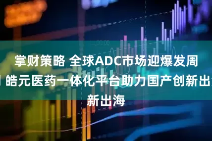 掌财策略 全球ADC市场迎爆发周期 皓元医药一体化平台助力国产创新出海