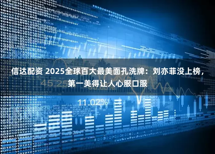 信达配资 2025全球百大最美面孔洗牌：刘亦菲没上榜，第一美得让人心服口服